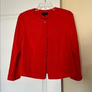 Talbots Classic Red 100% Linen Jacket